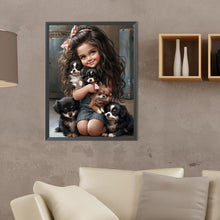 Load image into Gallery viewer, Diamond Painting - Full Round - big eyed little girl (30*40CM)