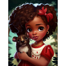 Load image into Gallery viewer, Diamond Painting - Full Round - big eyed little girl (30*40CM)