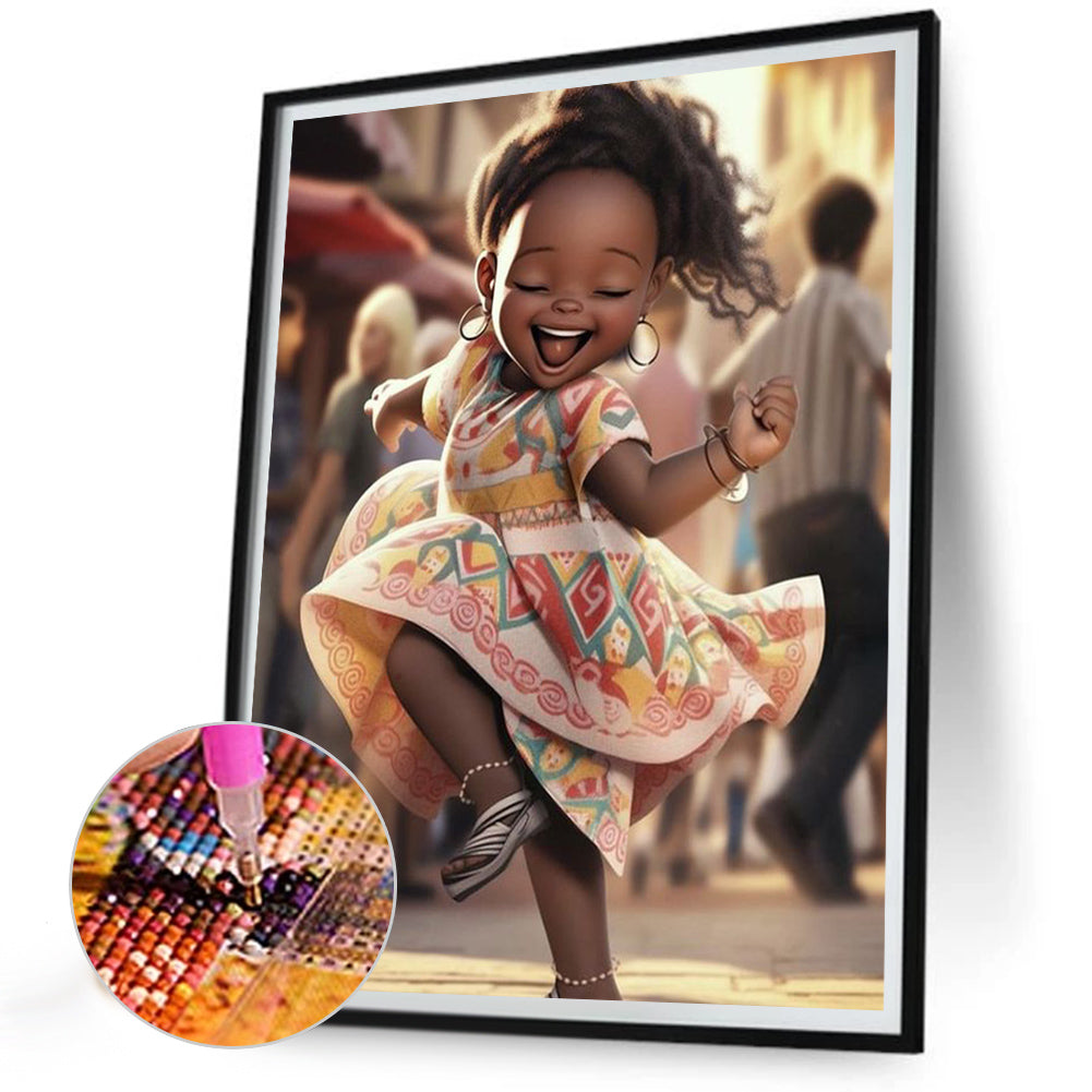 Diamond Painting - Full Round - big eyed little girl (30*40CM)