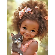 Load image into Gallery viewer, Diamond Painting - Full Round - big eyed little girl (30*40CM)