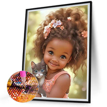 Load image into Gallery viewer, Diamond Painting - Full Round - big eyed little girl (30*40CM)