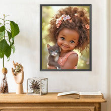 Load image into Gallery viewer, Diamond Painting - Full Round - big eyed little girl (30*40CM)