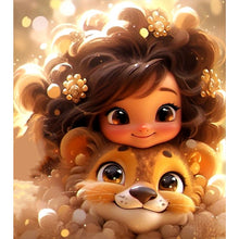 Load image into Gallery viewer, Diamond Painting - Full Round - little girl (45*50CM)