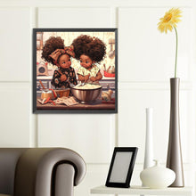 Load image into Gallery viewer, Diamond Painting - Full Round - cartoon black man (40*40CM)