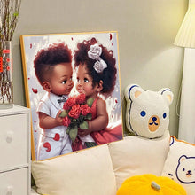 Load image into Gallery viewer, Diamond Painting - Full Round - cartoon black man (40*40CM)