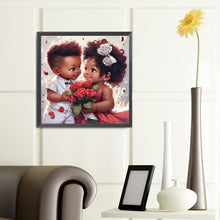 Load image into Gallery viewer, Diamond Painting - Full Round - cartoon black man (40*40CM)