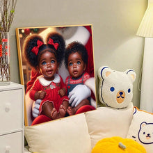 Load image into Gallery viewer, Diamond Painting - Full Round - cartoon black man (40*40CM)