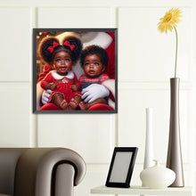 Load image into Gallery viewer, Diamond Painting - Full Round - cartoon black man (40*40CM)