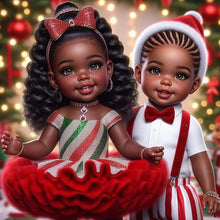 Load image into Gallery viewer, Diamond Painting - Full Round - cartoon black man (40*40CM)