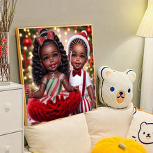 Load image into Gallery viewer, Diamond Painting - Full Round - cartoon black man (40*40CM)