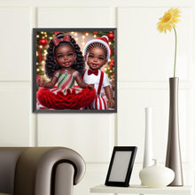 Load image into Gallery viewer, Diamond Painting - Full Round - cartoon black man (40*40CM)