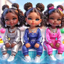 Load image into Gallery viewer, Diamond Painting - Full Round - cartoon black man (40*40CM)