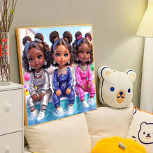 Load image into Gallery viewer, Diamond Painting - Full Round - cartoon black man (40*40CM)