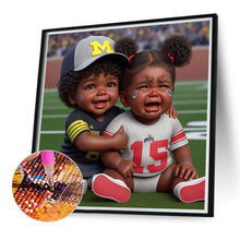 Load image into Gallery viewer, Diamond Painting - Full Round - cartoon black man (40*40CM)