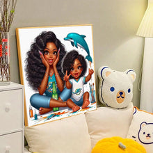 Load image into Gallery viewer, Diamond Painting - Full Round - cartoon black man (40*40CM)