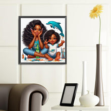 Load image into Gallery viewer, Diamond Painting - Full Round - cartoon black man (40*40CM)