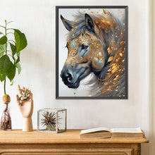Load image into Gallery viewer, Diamond Painting - Full Round - Horse head and fallen leaves among mane (30*40CM)
