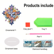 Load image into Gallery viewer, Special Shaped Colorful Flower Cross Desktop Diamond Art Kits for Adult Beginner