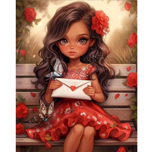 Load image into Gallery viewer, Diamond Painting - Full Round - sweet girl (40*50CM)