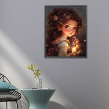 Load image into Gallery viewer, Diamond Painting - Full Round - sweet girl (40*50CM)