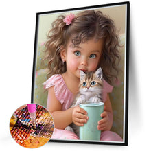 Load image into Gallery viewer, Diamond Painting - Full Round - sweet girl (40*50CM)