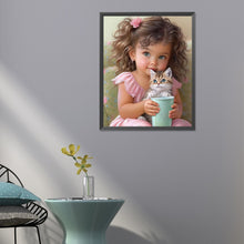 Load image into Gallery viewer, Diamond Painting - Full Round - sweet girl (40*50CM)