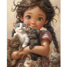 Load image into Gallery viewer, Diamond Painting - Full Round - sweet girl (40*50CM)