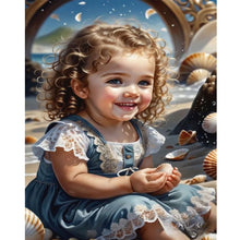 Load image into Gallery viewer, Diamond Painting - Full Round - sweet girl (40*50CM)