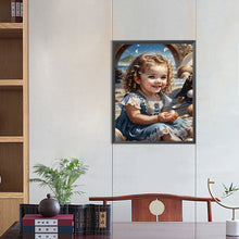 Load image into Gallery viewer, Diamond Painting - Full Round - sweet girl (40*50CM)
