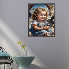 Load image into Gallery viewer, Diamond Painting - Full Round - sweet girl (40*50CM)