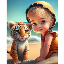 Load image into Gallery viewer, Diamond Painting - Full Round - sweet girl (40*50CM)
