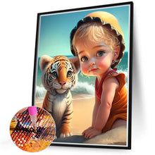 Load image into Gallery viewer, Diamond Painting - Full Round - sweet girl (40*50CM)