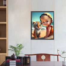 Load image into Gallery viewer, Diamond Painting - Full Round - sweet girl (40*50CM)