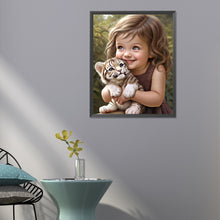 Load image into Gallery viewer, Diamond Painting - Full Round - sweet girl (40*50CM)