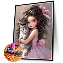 Load image into Gallery viewer, Diamond Painting - Full Round - sweet girl (40*50CM)
