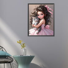 Load image into Gallery viewer, Diamond Painting - Full Round - sweet girl (40*50CM)