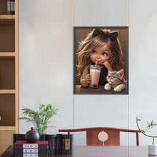 Load image into Gallery viewer, Diamond Painting - Full Round - sweet girl (40*50CM)