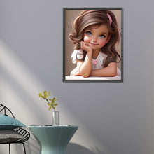 Load image into Gallery viewer, Diamond Painting - Full Round - sweet girl (40*50CM)