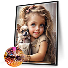 Load image into Gallery viewer, Diamond Painting - Full Round - sweet girl (40*50CM)
