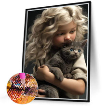 Load image into Gallery viewer, Diamond Painting - Full Round - sweet girl (40*50CM)