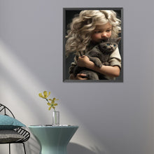 Load image into Gallery viewer, Diamond Painting - Full Round - sweet girl (40*50CM)