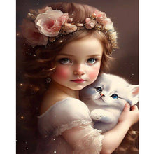 Load image into Gallery viewer, Diamond Painting - Full Round - sweet girl (40*50CM)