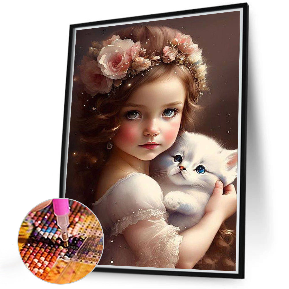 Diamond Painting - Full Round - sweet girl (40*50CM)