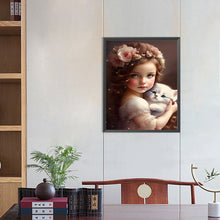 Load image into Gallery viewer, Diamond Painting - Full Round - sweet girl (40*50CM)