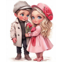 Load image into Gallery viewer, Diamond Painting - Full Round - sweet couple (40*50CM)