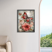 Load image into Gallery viewer, Diamond Painting - Full Square - butterfly flower (30*40CM)