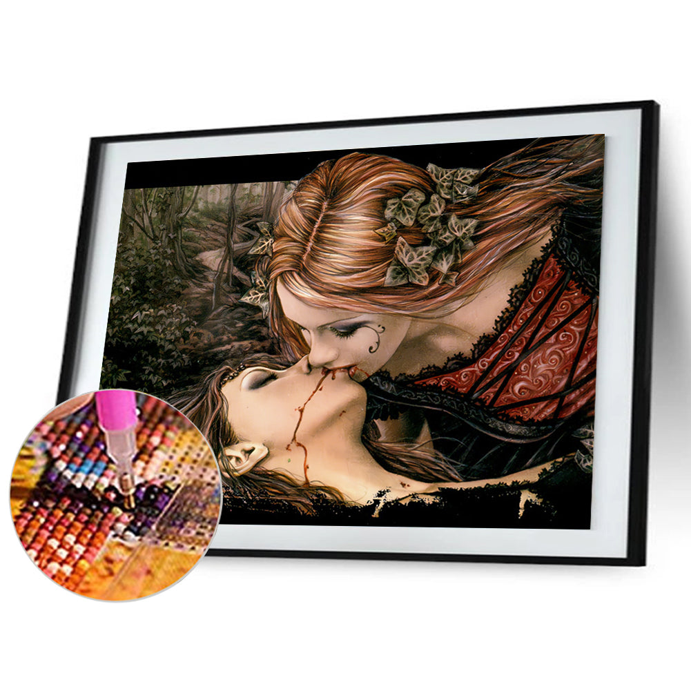 Diamond Painting - Full Round - bloody kiss (40*30CM)