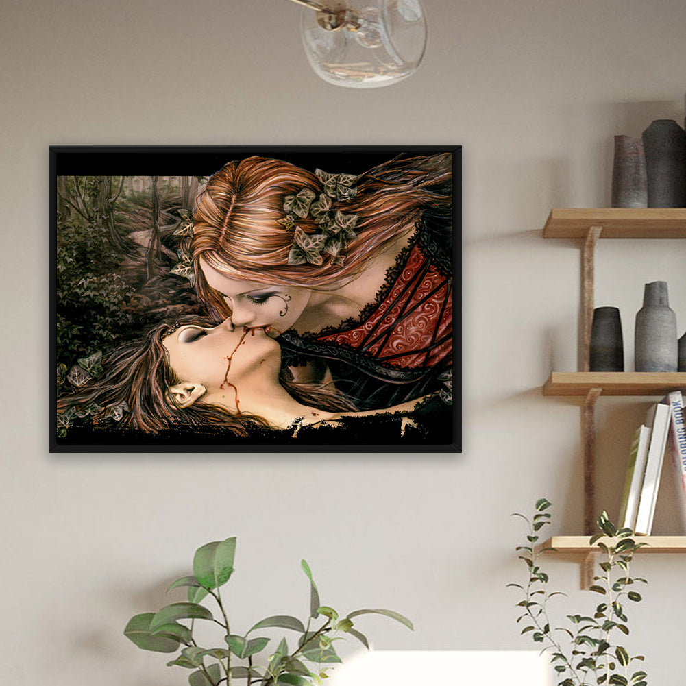 Diamond Painting - Full Round - bloody kiss (40*30CM)