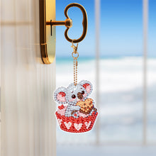 Load image into Gallery viewer, 6 Pcs Double Sided Special Shape Diamond Art Keyring Cute Animal for Home Decor