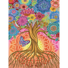 Load image into Gallery viewer, Diamond Painting - Partial Special Shaped - tree and butterfly (30*40CM)